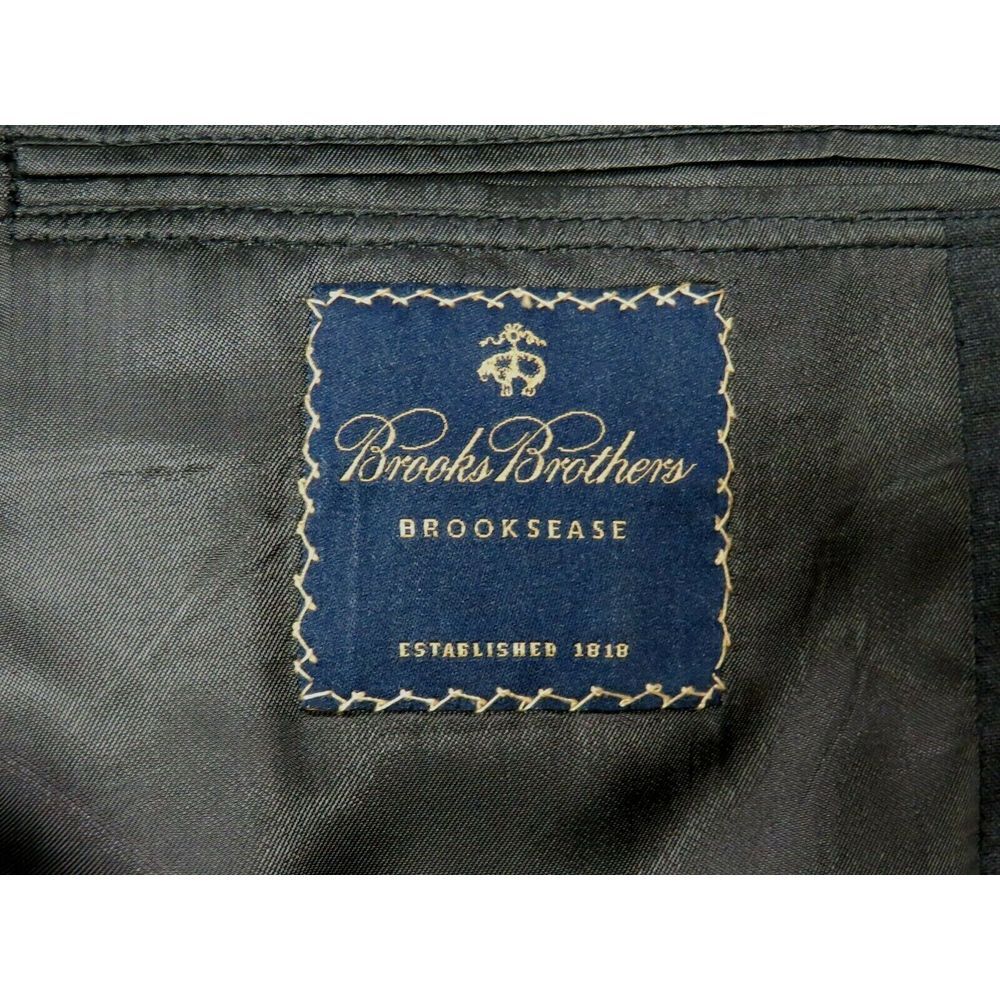 Mens Brooks Brothers Brooksease 2 Button Blazer Sport Coat Solid Gray Size 44 L - Picture 6 of 11